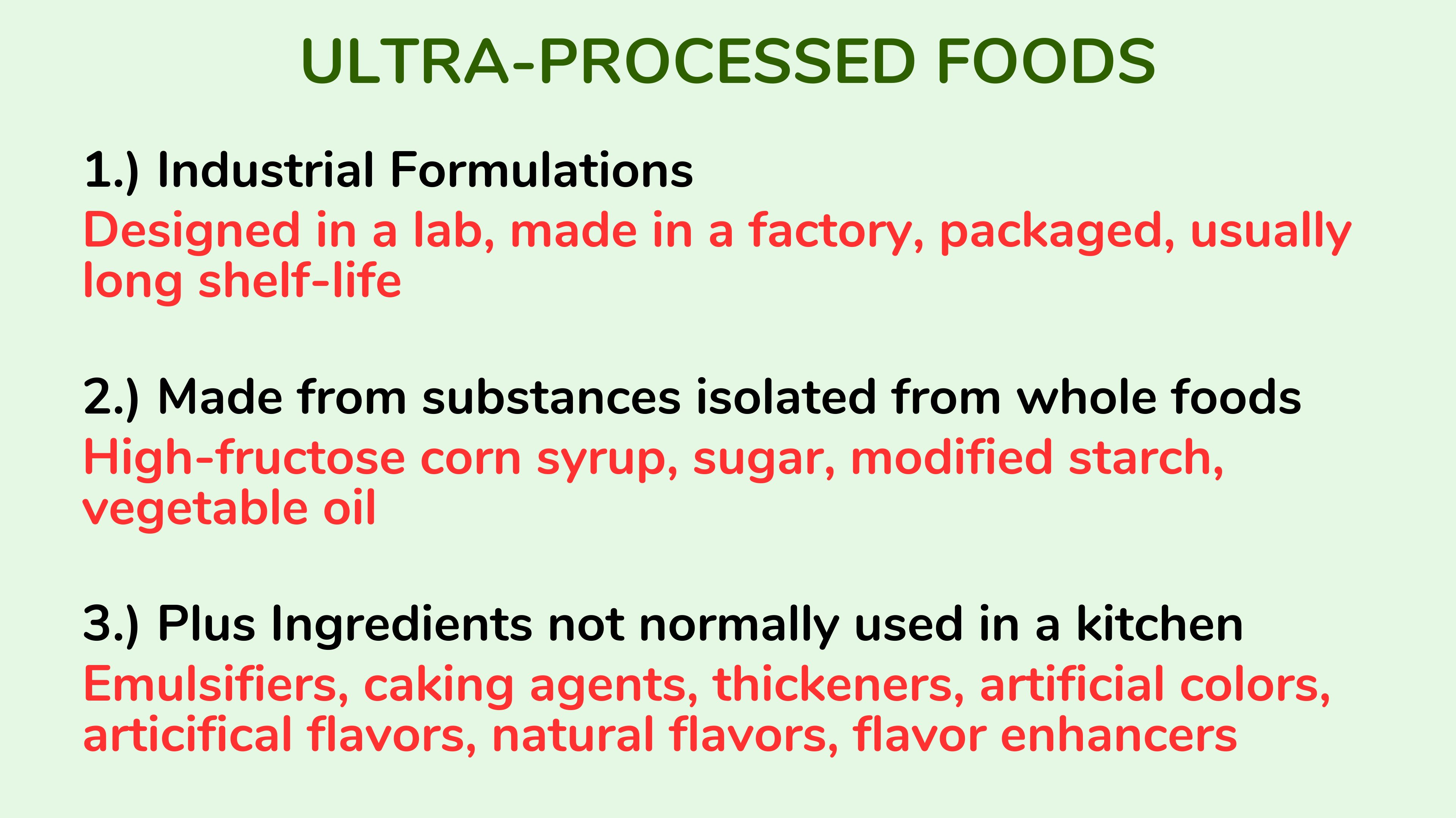 超加工食品（UPF）的定义